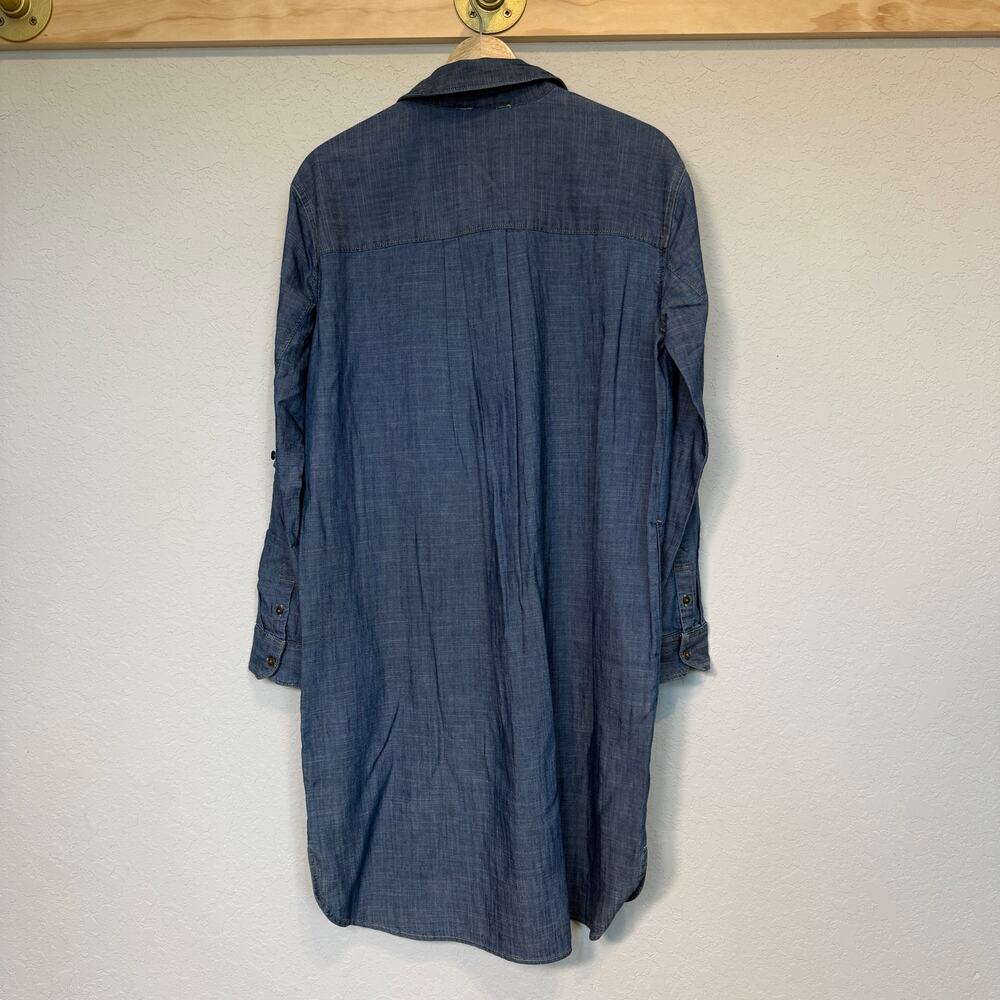 Women's Caslon Denim Blue Jean‎ Chambray Pullover Shirt Dress Size XS NEW - Picture 7 of 8